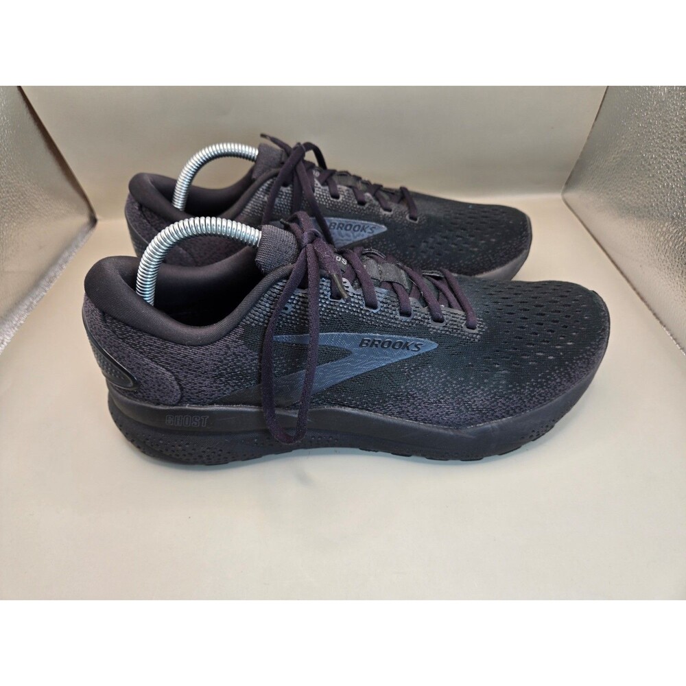 Brooks Ghost 16 Shoes Men's 10 D Black Ebony Road Running Athletic Gym Sneakers